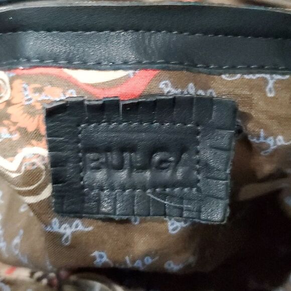 Bulga Large Satchel Bag in Black Made in Italy - Picture 8 of 16